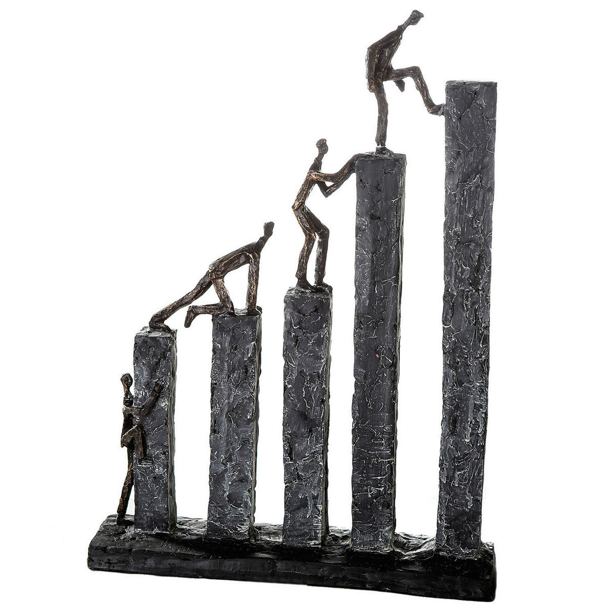 SKULPTUR - Bronzefarben/Grau, Basics, Kunststoff (31/43/7cm)