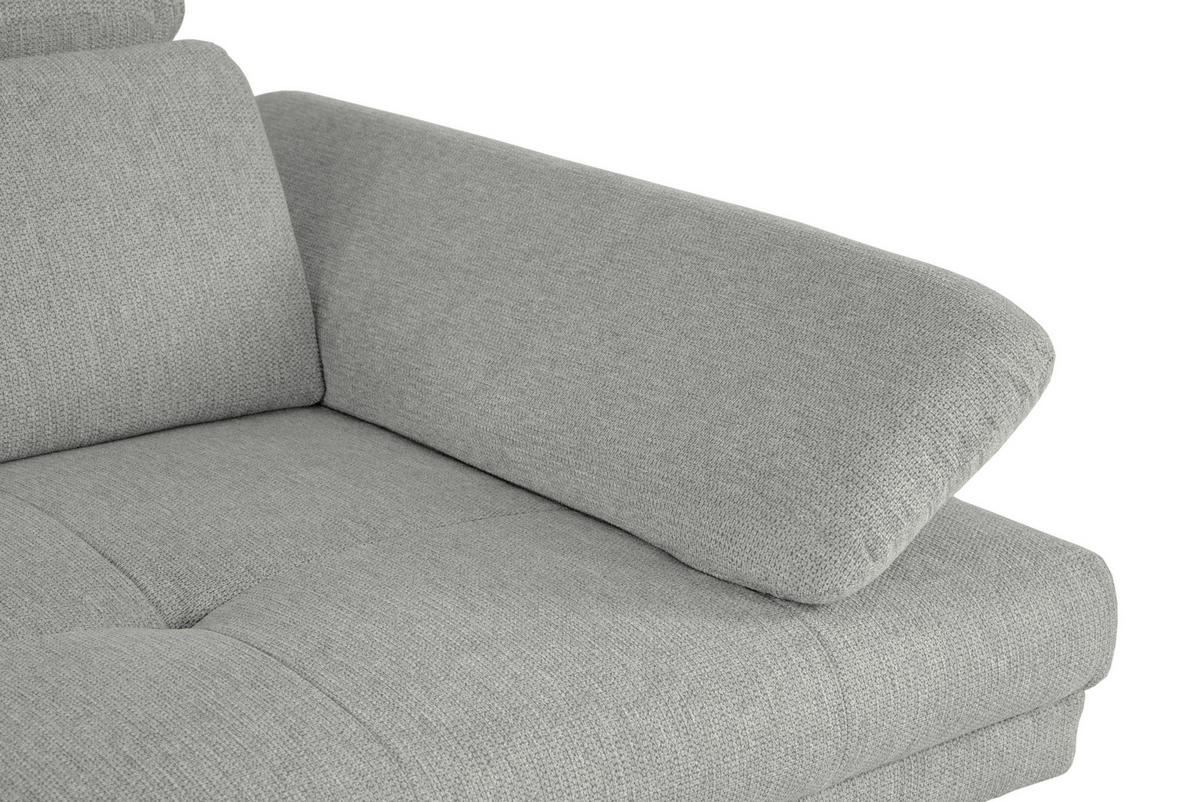 ECKSOFA in Webstoff Blau  - Blau/Schwarz, Design, Textil/Metall (188/296cm) - Livetastic