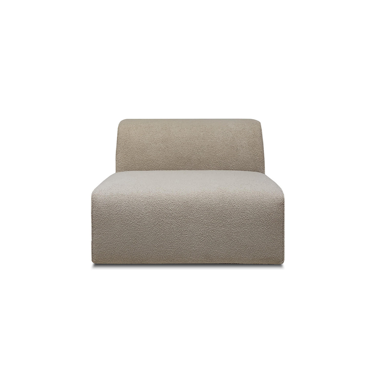 SOFFMODUL i teddy tyg beige  - beige/svart, Klassisk, metall/trä (100/70/96cm) - Niels Andersson