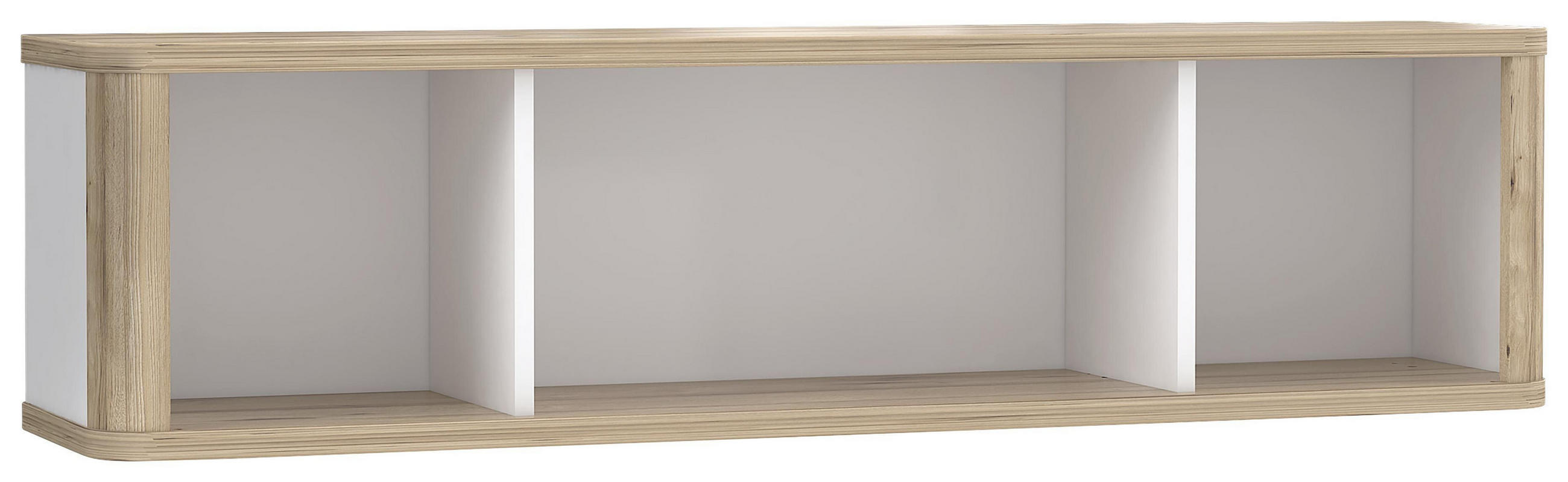 HÄNGEELEMENT in Weiß, Eichefarben   - Eichefarben/Weiß, KONVENTIONELL, Holzwerkstoff (120/30,4/25,8cm) - Xora