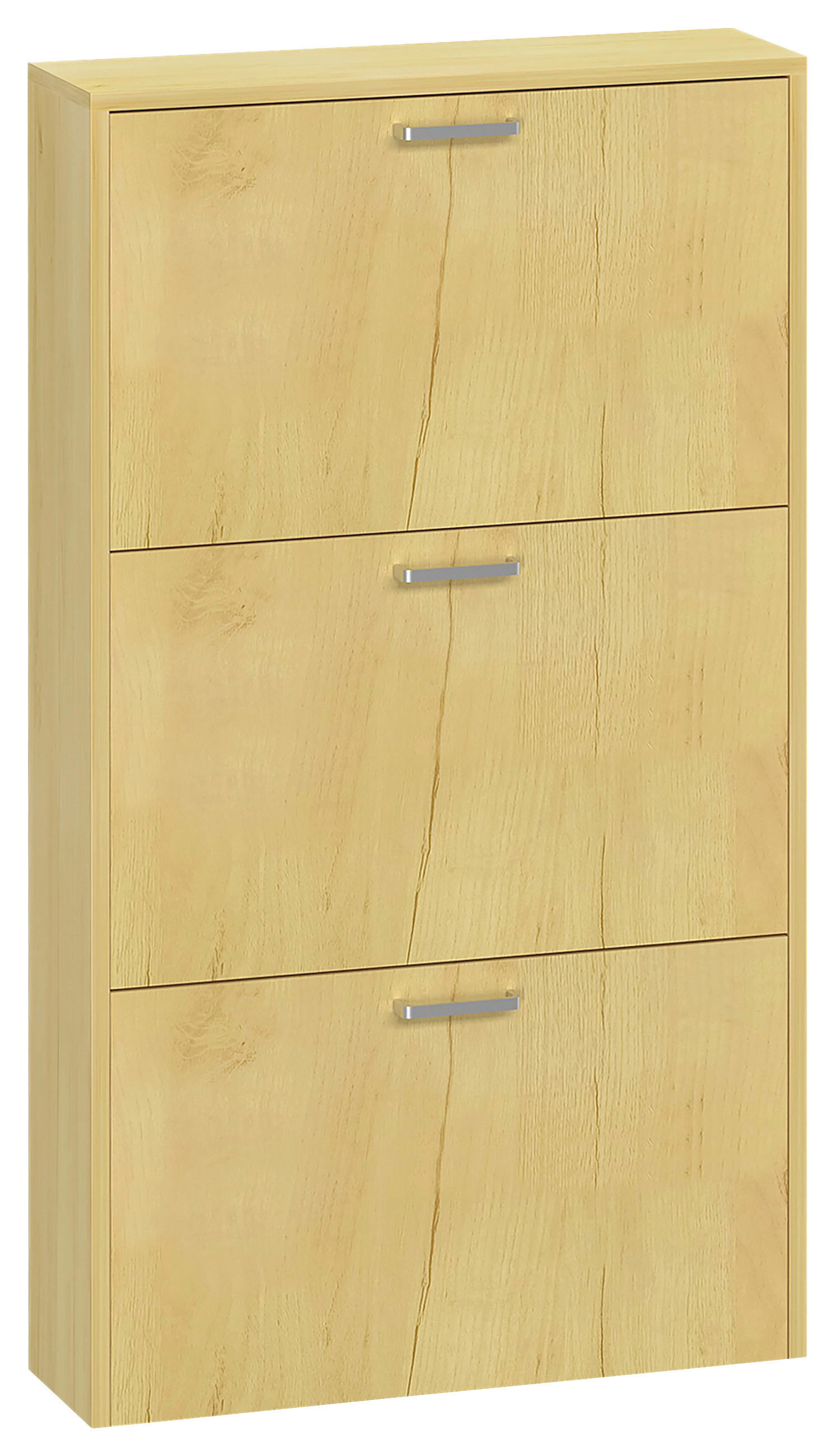 SCHUHSCHRANK Sulos  in 50/108/17 cm  - Honigeiche/Silberfarben, Design, Holzwerkstoff/Kunststoff (50/108/17cm) - MID.YOU