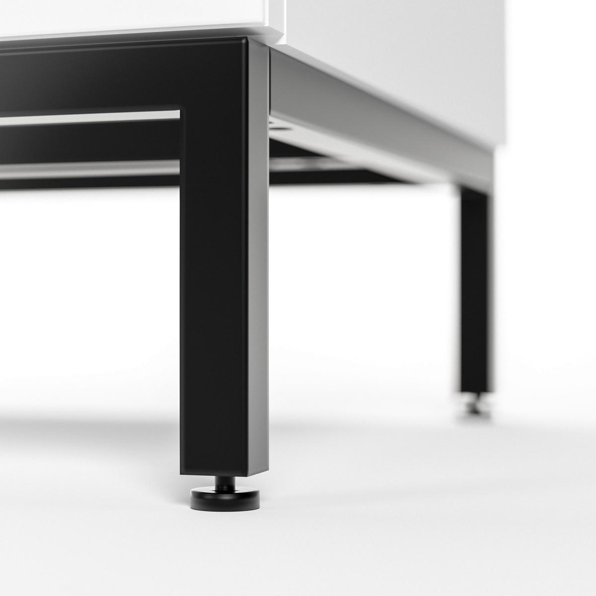 FUßGESTELL - Schwarz, Basics, Metall (224,6/13/39,5cm)