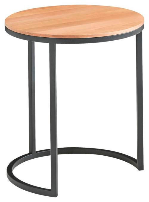 BEISTELLTISCH in Holz 39/39/51 cm  - Buchefarben/Schwarz, Design, Holz/Metall (39/39/51cm) - Johann Jakob
