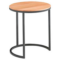 BEISTELLTISCH in Holz 39/39/51 cm  - Buchefarben/Schwarz, Design, Holz/Metall (39/39/51cm) - Johann Jakob