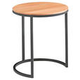 BEISTELLTISCH in Holz 39/39/51 cm  - Buchefarben/Schwarz, Design, Holz/Metall (39/39/51cm) - Johann Jakob
