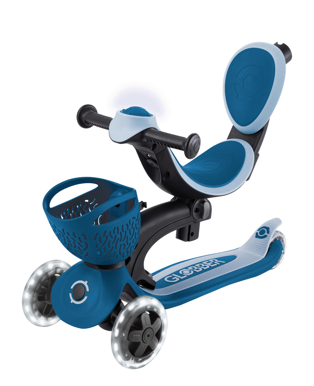 LAUFRAD GO-UP BABY 360 LIGHT 3IN1  - Petrol/Hellblau, LIFESTYLE, Kunststoff/Metall (75/29,5/102,5cm) - GLOBBER