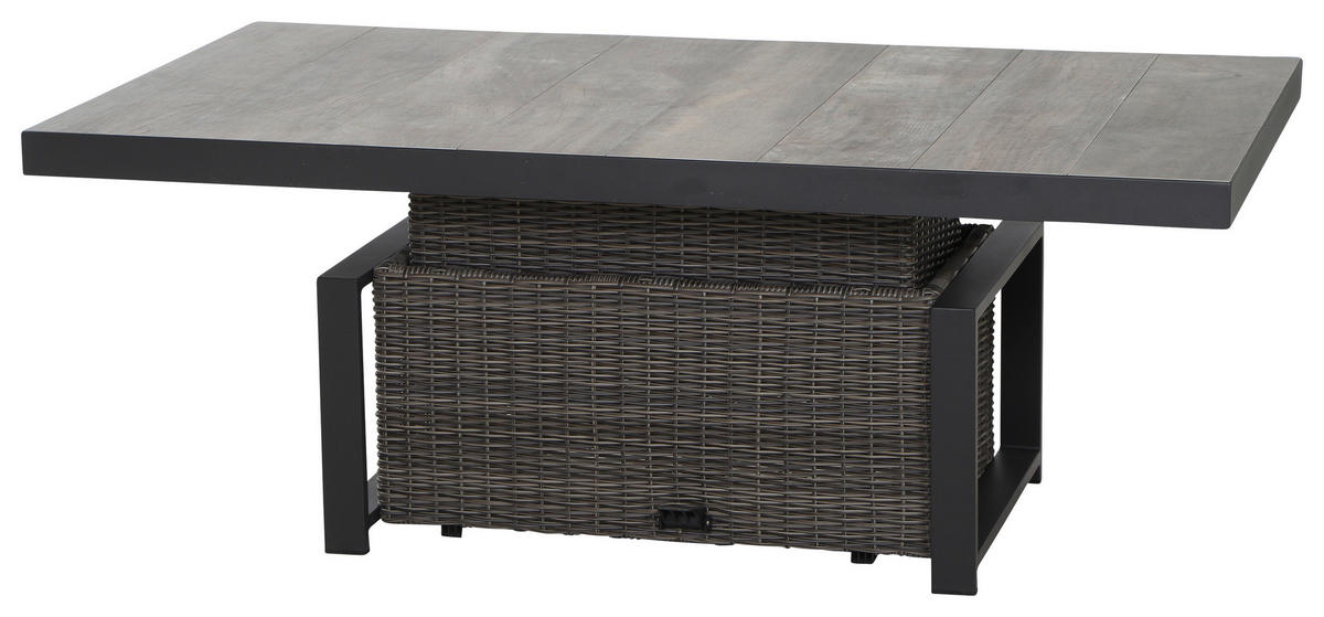 LOUNGEGARNITUR 4-teilig   72/103/160 cm Aluminium  - Basics, Keramik/Kunststoff (72/103/160cm) - Siena Garden