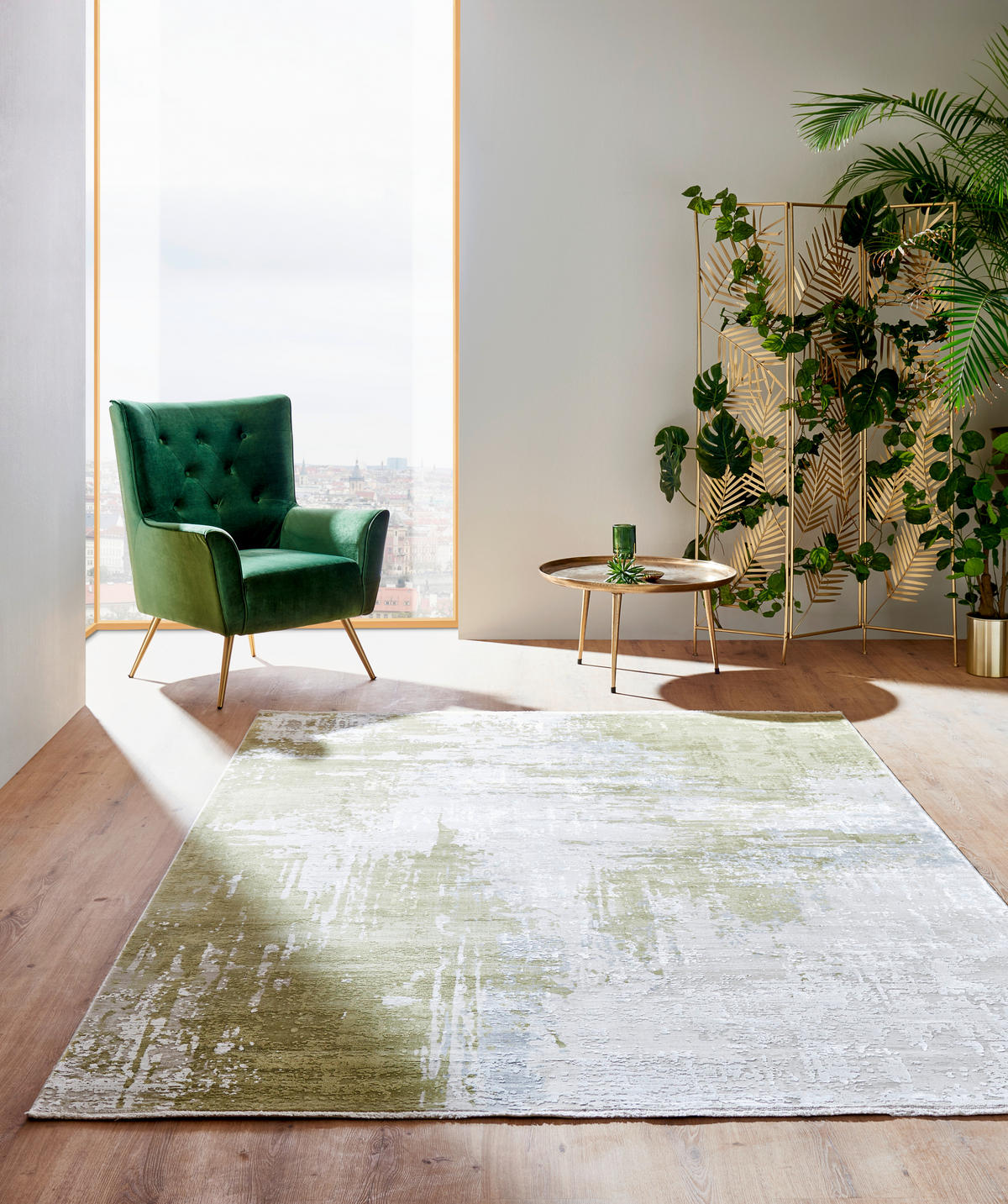 WEBTEPPICH Selene 80/150 cm  - Dunkelgrün, Design, Textil (80/150cm) - Dieter Knoll