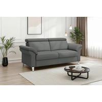 2-SITZER-SOFA Echtleder Anthrazit  - Chromfarben/Anthrazit, Basics, Leder/Textil (156/84/93cm) - Sit & More