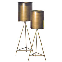 DEKOVASE  - Goldfarben, Design, Metall (32/89/32cm) - Livetastic