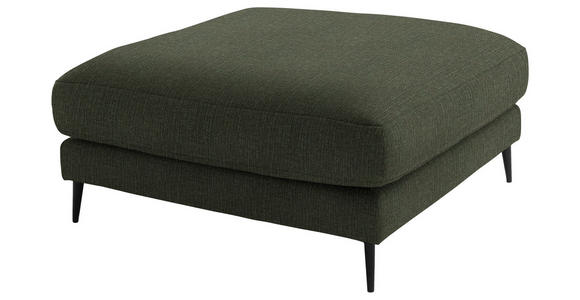 ECKSOFA  in Flachgewebe Dunkelgrün Rücken echt  177/253 cm  - Dunkelgrün/Schwarz, Design, Textil/Metall (177/253cm) - Dieter Knoll