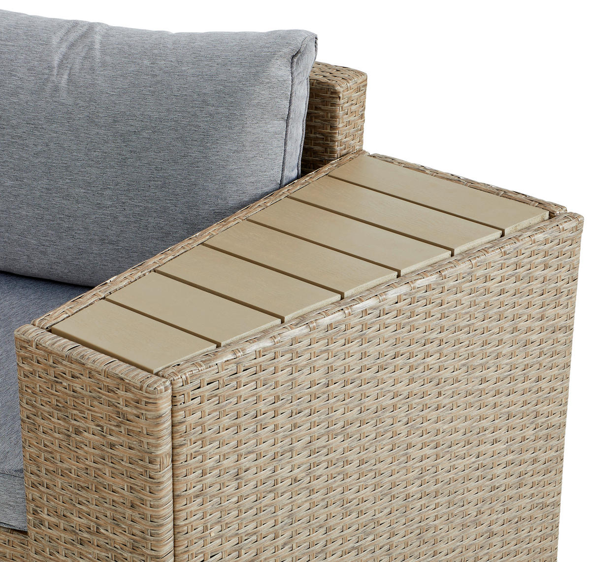 LOUNGEGARNITUR Stahl  - Braun/Grau, MODERN, Glas/Kunststoff (60/36/69cm) - Ambia Garden