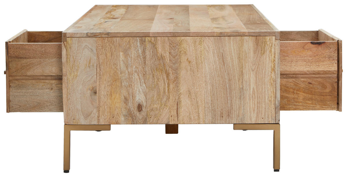 COUCHTISCH in Holz  - Goldfarben/Naturfarben, Natur, Holz/Metall (130/45/70cm) - MID.YOU