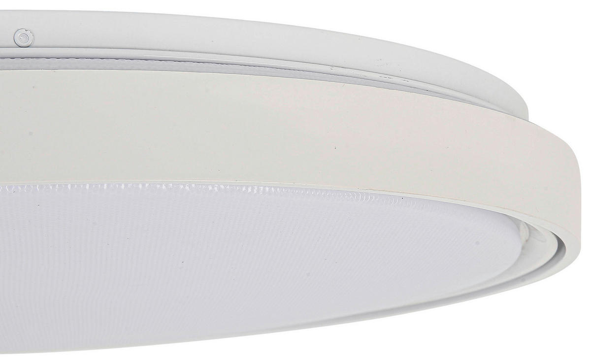DECKENLEUCHTE 48/8 cm   - Transparent/Weiß, Trend, Kunststoff/Metall (48/8cm) - Novel