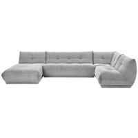 WOHNLANDSCHAFT GISELLE Grau Cord  - Grau, Trend, Textil (185/390/210cm) - Livetastic