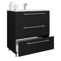 WASCHTISCHKOMBI 60 cm  - Alufarben/Schwarz, MODERN, Keramik/Holzwerkstoff (60cm) - MID.YOU