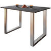 SCHREIBTISCH  in Anthrazit, Silberfarben  - Anthrazit/Silberfarben, Design, Holzwerkstoff/Metall (140/76/50cm) - MID.YOU