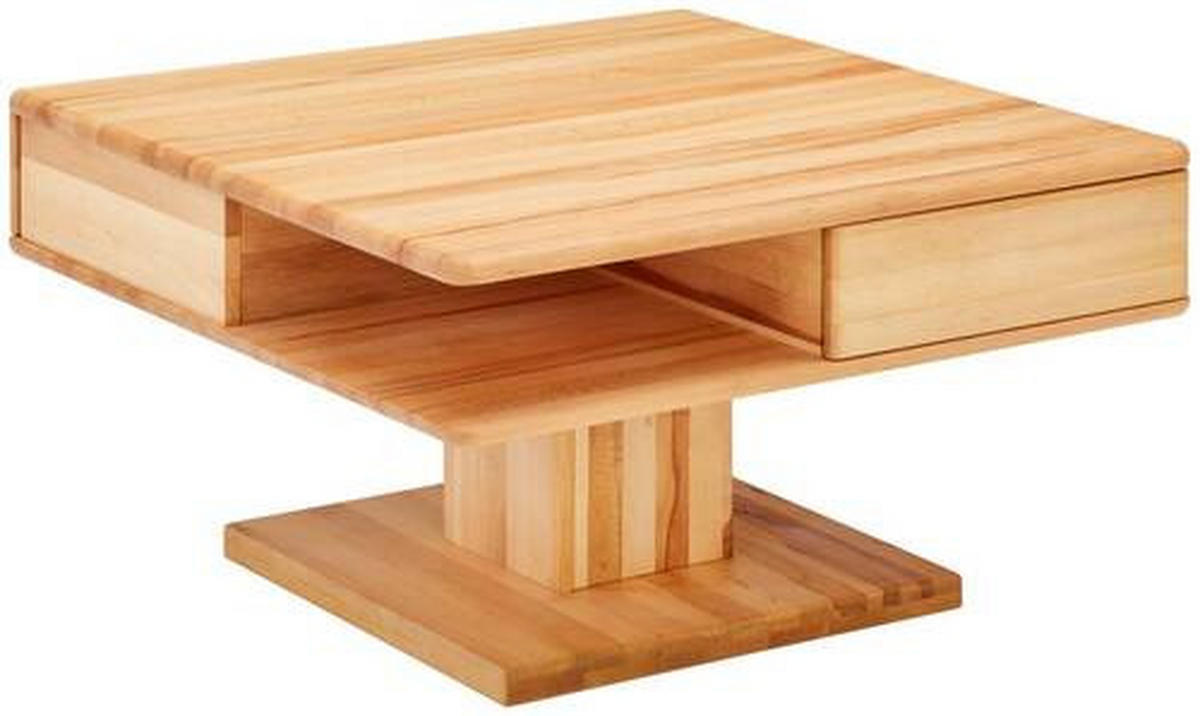 COUCHTISCH Buche massiv 80/80/47 cm quadratisch Buchefarben  - Buchefarben, KONVENTIONELL, Holz (80/80/47cm) - Linea Natura