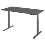 SCHREIBTISCH 160/80/64,5-129,5 cm  in Graphitfarben  - Graphitfarben, KONVENTIONELL, Holzwerkstoff/Metall (160/80/64,5-129,5cm) - Venda
