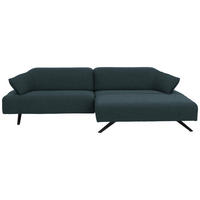 ECKSOFA in Struktur Hellblau  - Anthrazit/Hellblau, Design, Textil/Metall (276/165cm) - Himolla
