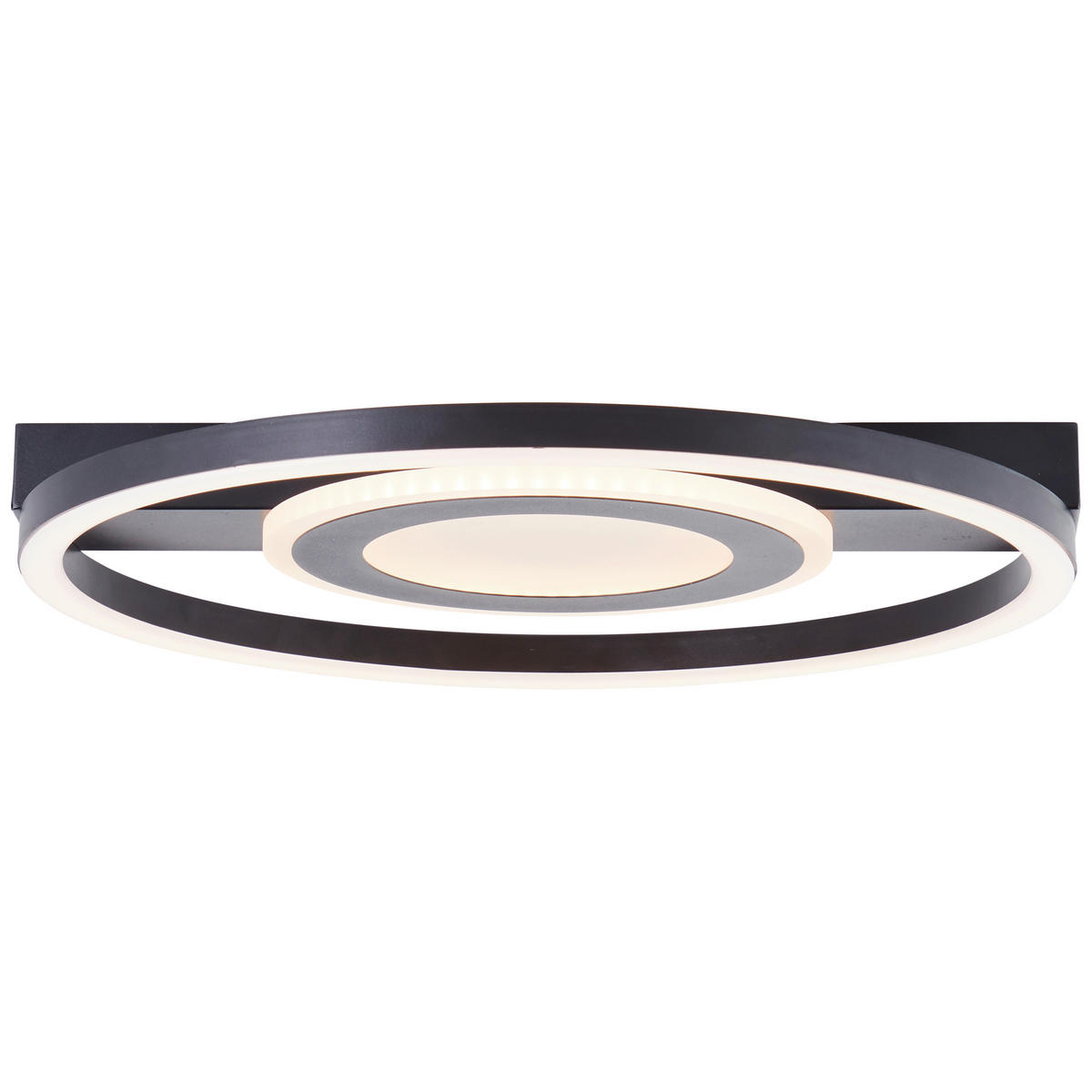 STROPNÍ LED SVÍTIDLO, 5/37/37 cm - černá, Basics, kov/plast (5/37/37cm)