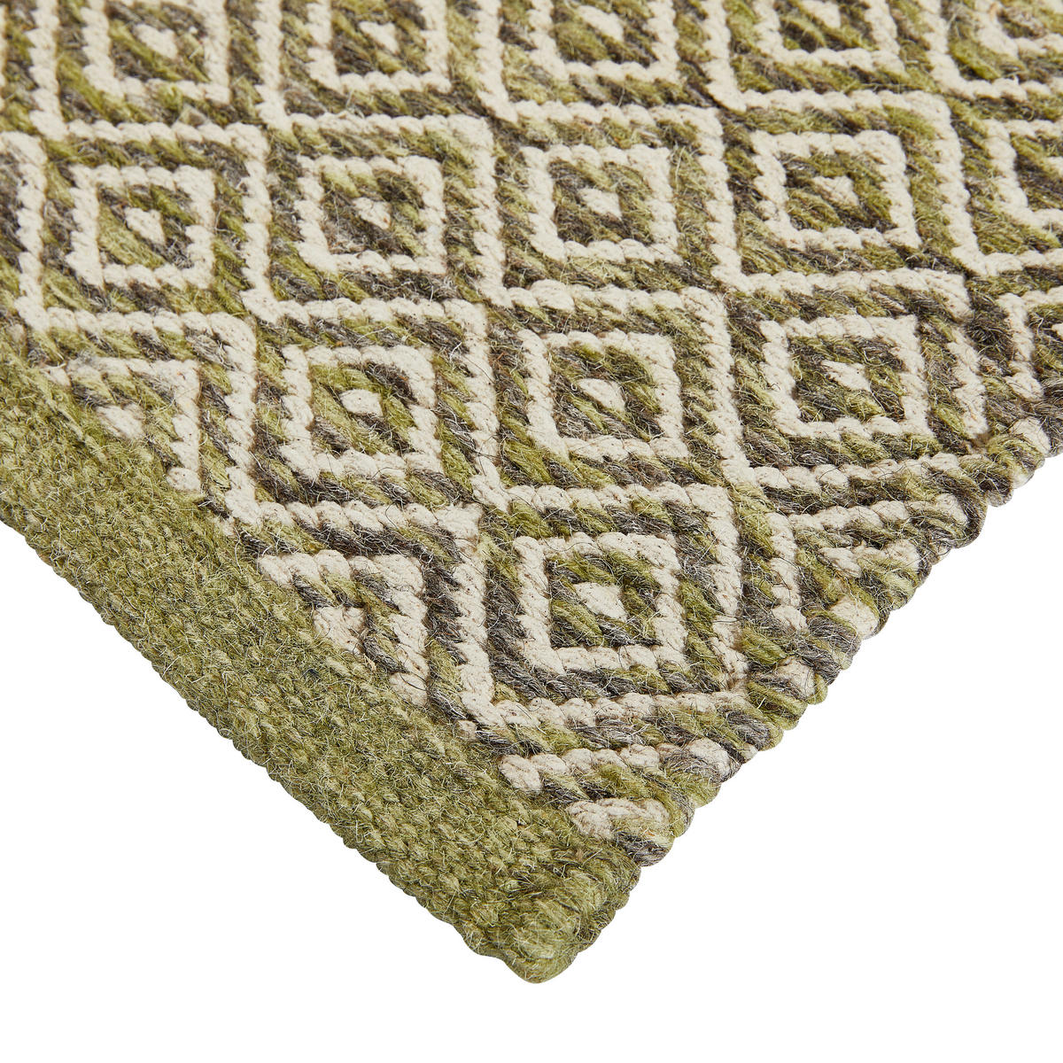 HANDWEBTEPPICH 130/190 cm Jupiter Grün  - Grün, Natur, Textil (130/190cm) - Linea Natura