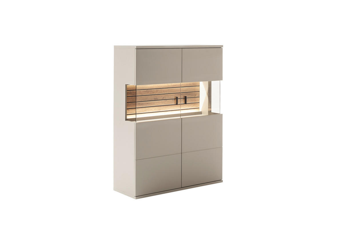 HIGHBOARD , 100/135/37 cm,  - Anthrazit/Eiche Wotan, Design, Holzwerkstoff/Metall (100/135/37cm) - Livetastic