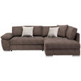 ECKSOFA in Webstoff Taupe  276/212 cm  - Taupe/Chromfarben, Design, Kunststoff/Textil (276/212cm) - Carryhome