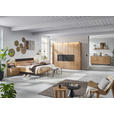 BETT 200/200 cm in Schwarz, Wildeiche - Wildeiche/Schwarz, Design, Holz/Textil (200/200cm) - Valnatura