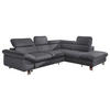 WOHNLANDSCHAFT Fango Lederlook  - Chromfarben/Fango, MODERN, Textil/Metall (266/214cm) - MID.YOU