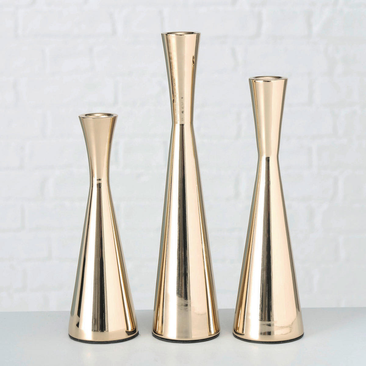 LJUSSTAKE  - guldfärgad, Basics, metall (6/23cm)