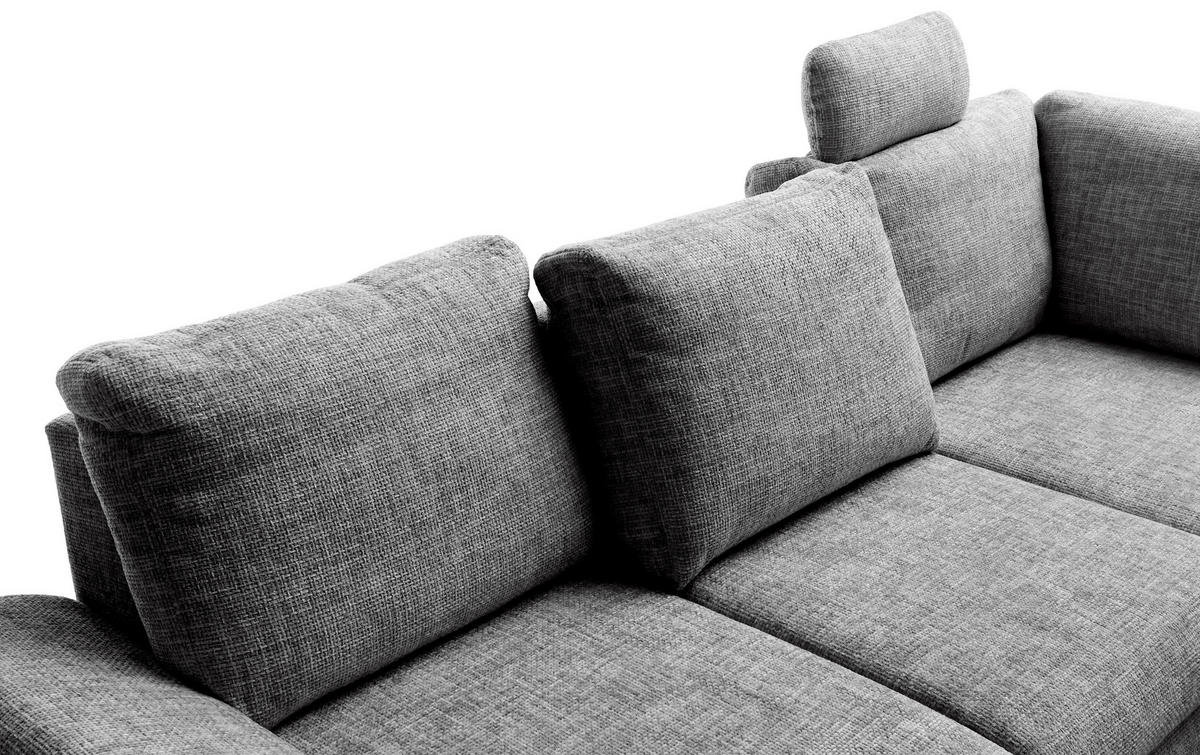 ECKSCHLAFSOFA in Struktur Silberfarben  - Wildeiche/Silberfarben, Modern, Holz/Textil (265/206cm) - Livetastic