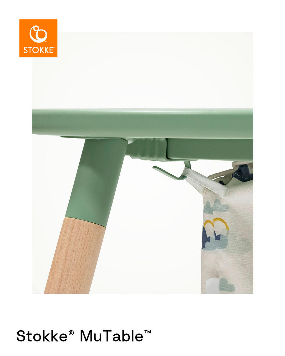 AUFBEWAHRUNGSTASCHE MuTable  - Blau/Gelb, Basics, Textil (27/32/50cm) - Stokke