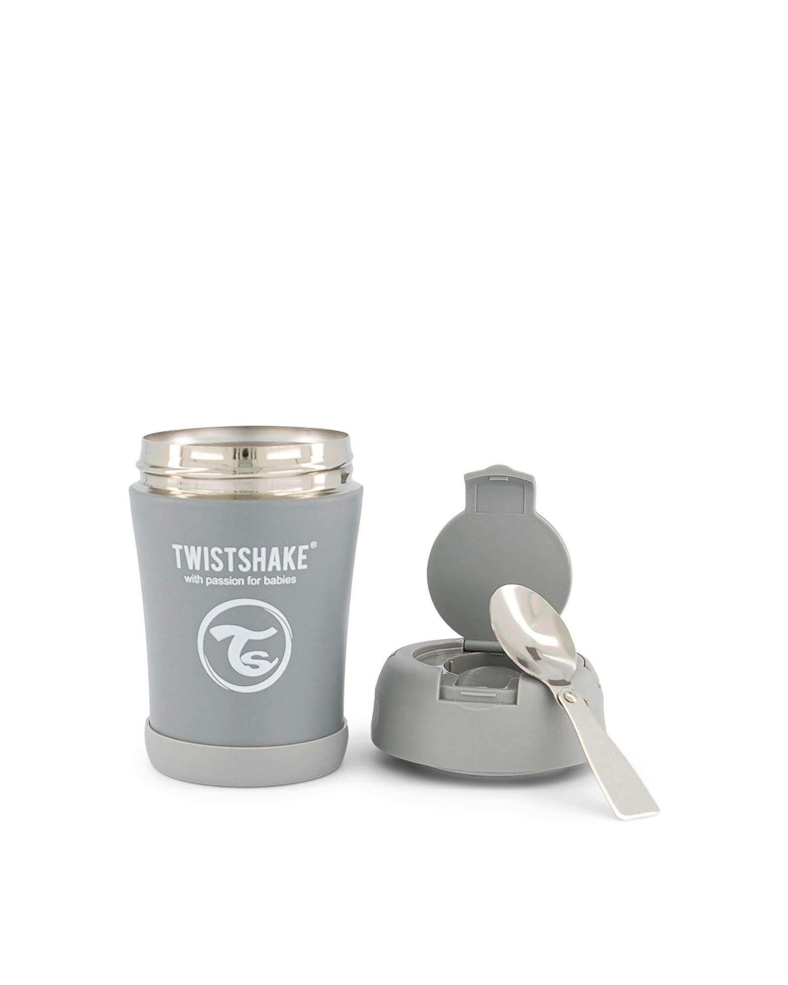 ISOLIERSPEIßEGEFÄß  - Grau, Basics, Metall (10/14,5/10cm) - Twistshake
