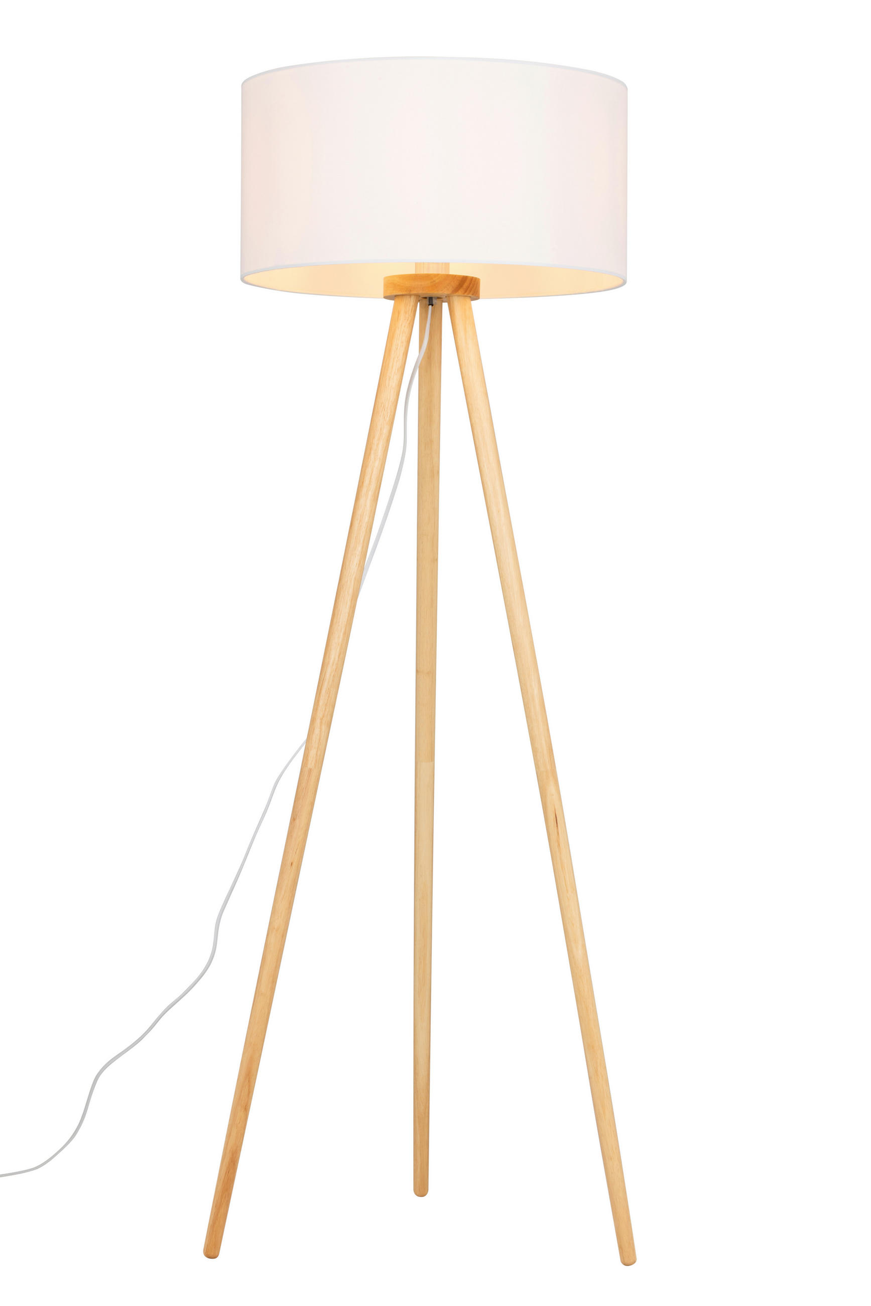 STEHLEUCHTE 50/150 cm  - Weiß/Naturfarben, Trend, Holz/Textil (50/150cm) - Collett's Monde