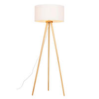 STEHLEUCHTE 50/150 cm  - Weiß/Naturfarben, Trend, Holz/Textil (50/150cm) - Collett's Monde
