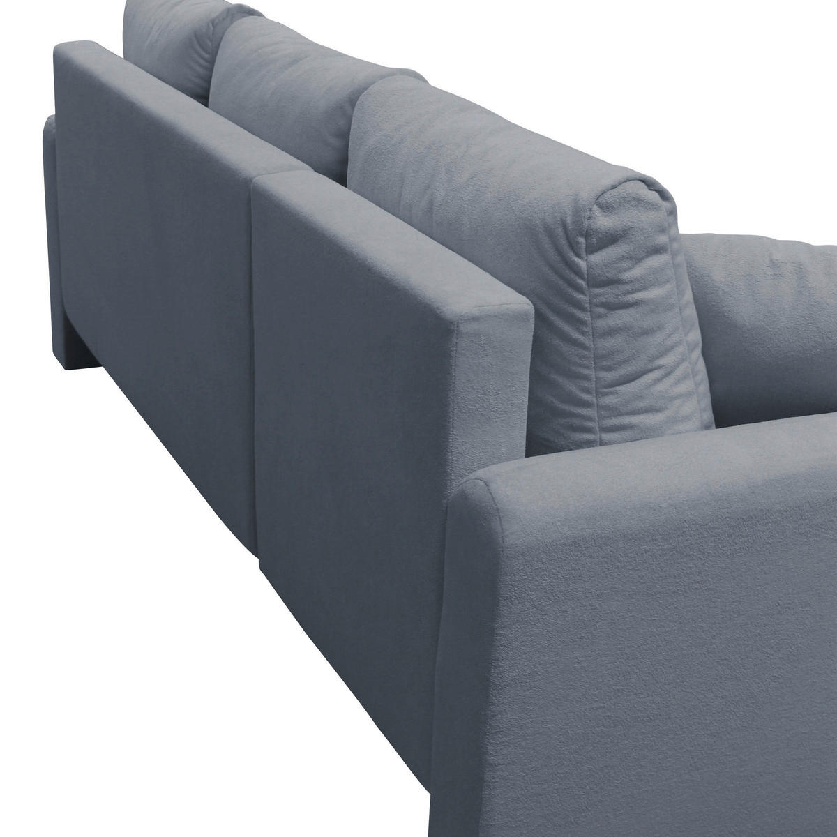 ECKSOFA STERN Grau Bouclé Zierkissen, Rückenkissen, Bettkasten  - Schwarz/Grau, Design, Kunststoff/Textil (152/207cm) - MID.YOU