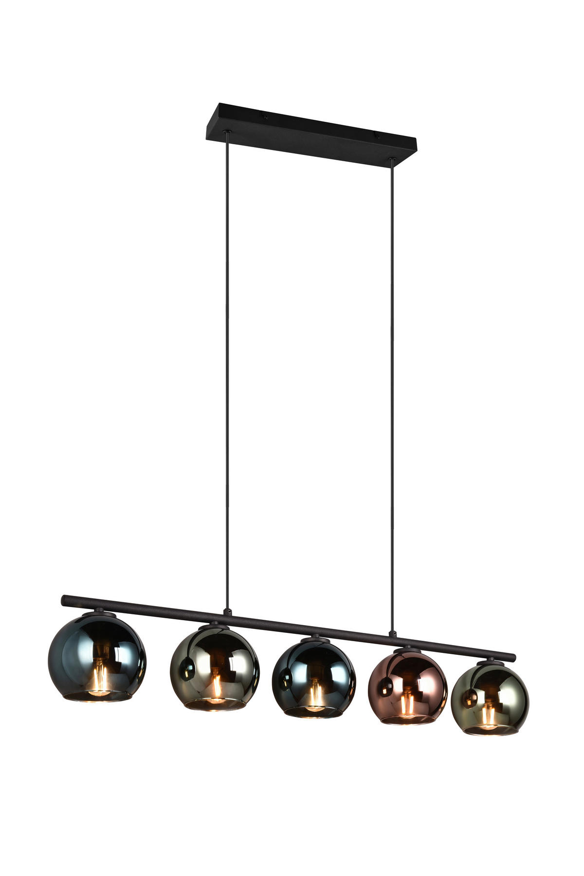 PENDELLEUCHTE Sheldon 83/13/150 cm   - Blau/Multicolor, Design, Glas/Metall (83/13/150cm)