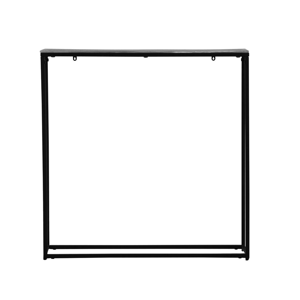 KONSOLENTISCH Schwarz, Silberfarben  - Silberfarben/Schwarz, Design, Metall (80/27/80cm) - Boxxx