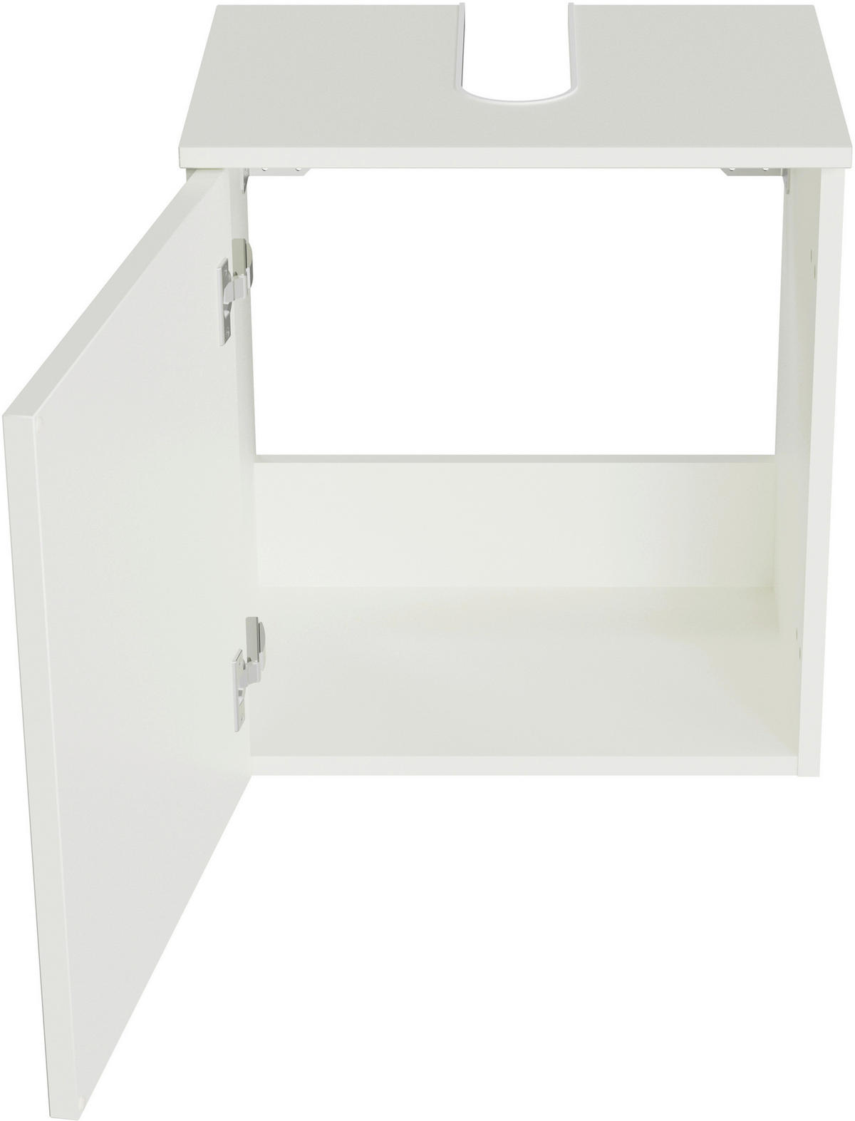 WASCHBECKENUNTERSCHRANK 45/49,8/33,3 cm  - Chromfarben/Weiß, KONVENTIONELL, Holzwerkstoff/Metall (45/49,8/33,3cm) - Sadena