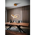 LED-HÄNGELEUCHTE   - Goldfarben, Design, Kunststoff/Metall (55cm) - Dieter Knoll