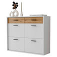 HÄNGESCHUHSCHRANK 125/101/37 cm  - Eichefarben/Anthrazit, Design, Holzwerkstoff/Metall (125/101/37cm) - Xora