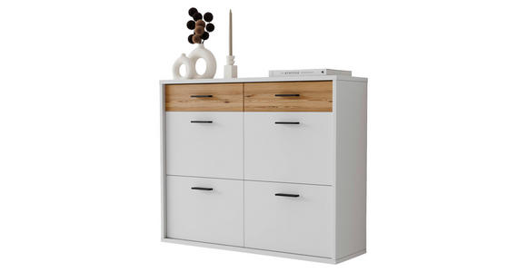 HÄNGESCHUHSCHRANK 125/101/37 cm  - Eichefarben/Anthrazit, Design, Holzwerkstoff/Metall (125/101/37cm) - Xora