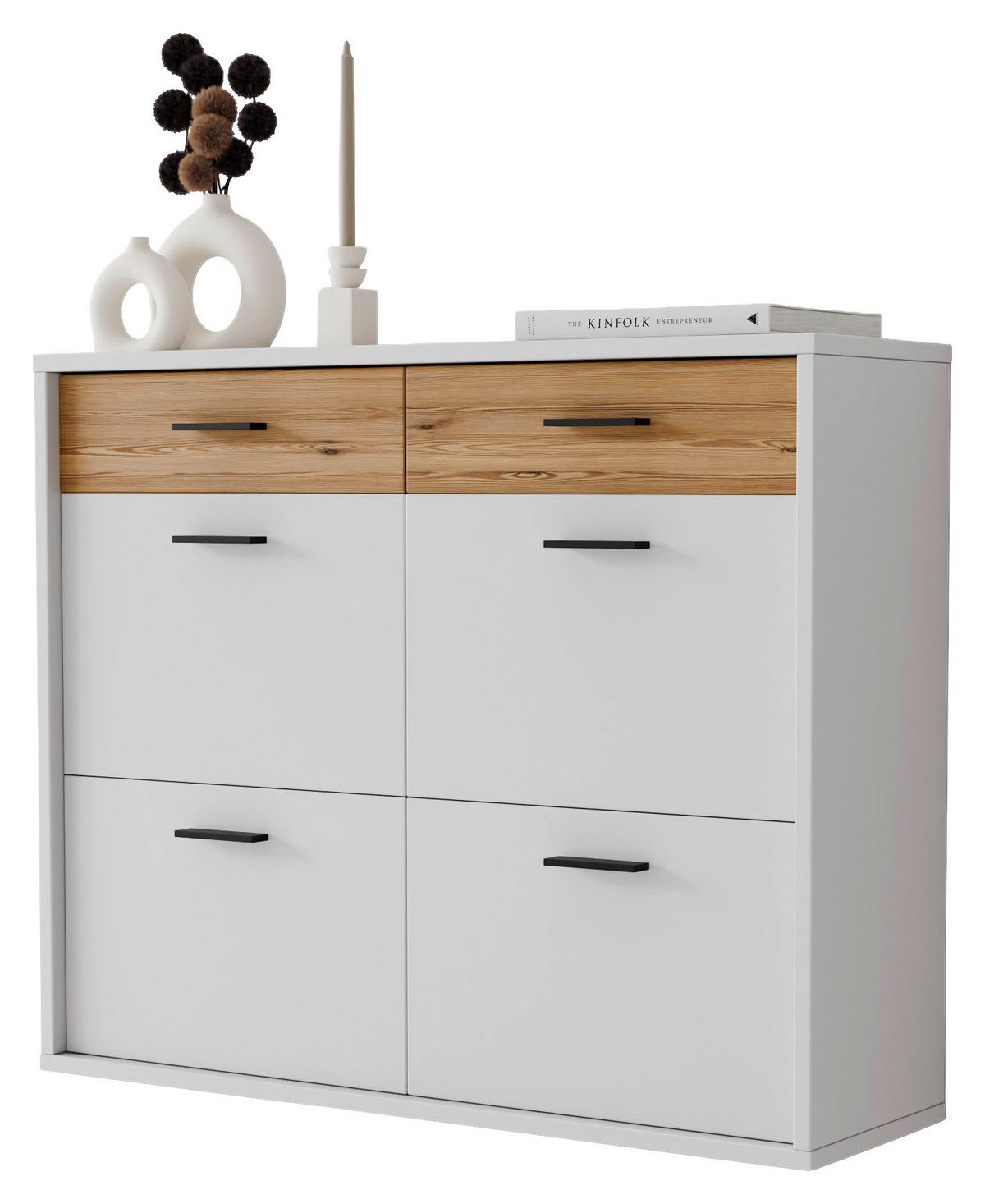 HÄNGESCHUHSCHRANK 125/101/37 cm  - Eichefarben/Anthrazit, Design, Holzwerkstoff/Metall (125/101/37cm) - Xora