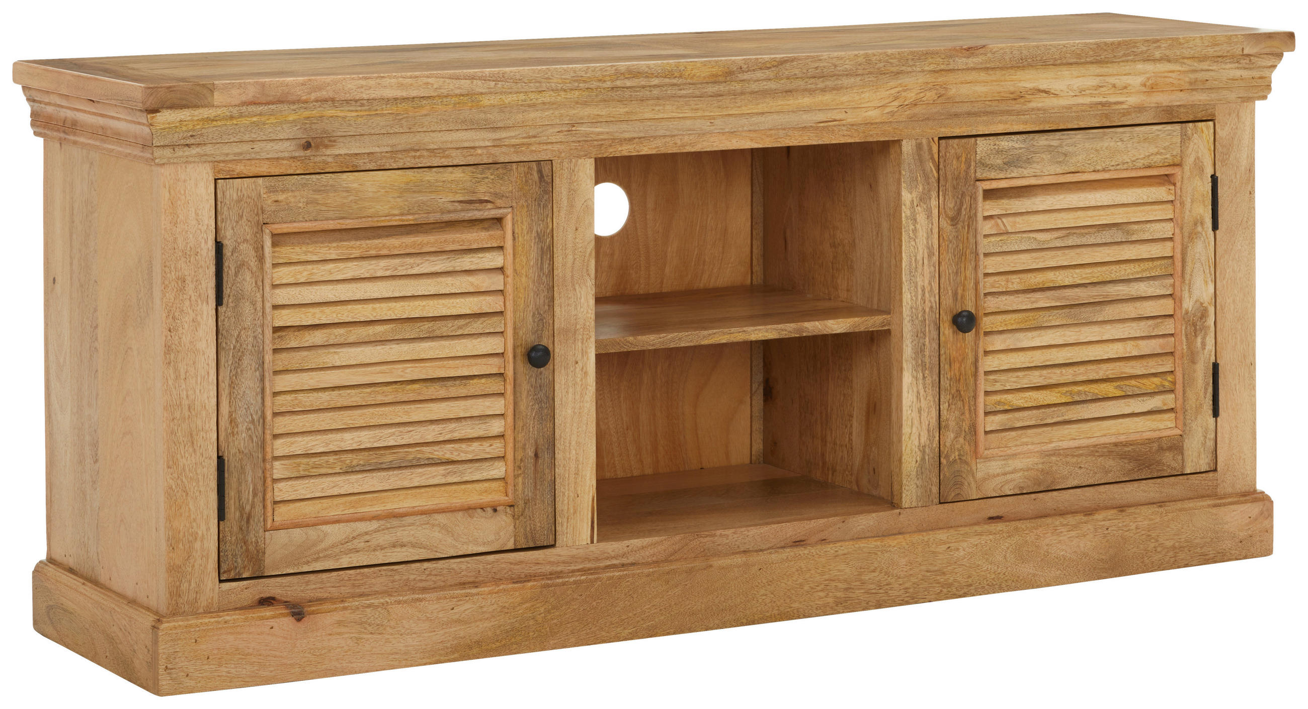 LOWBOARD 150/65/40 cm  - Hellbraun/Schwarz, ROMANTIK / LANDHAUS, Holz/Metall (150/65/40cm) - MID.YOU