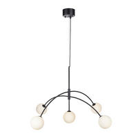 PENDELLEUCHTE 117/70 cm   - Schwarz/Weiß, Basics, Glas/Metall (117/70cm) - Markslöjd