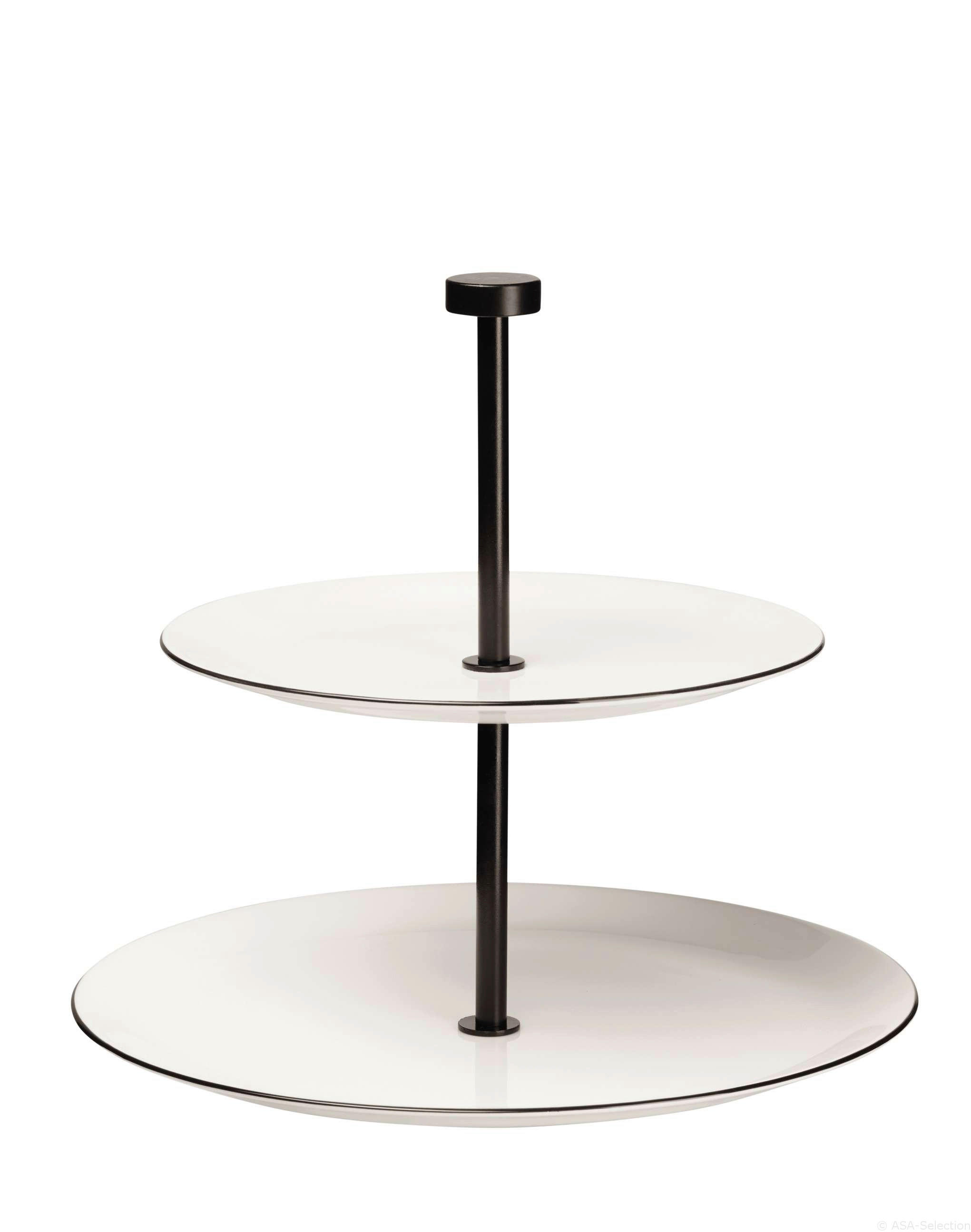 ETAGERE - Schwarz/Weiß, Design, Keramik/Metall (26,5/23,5cm) - ASA