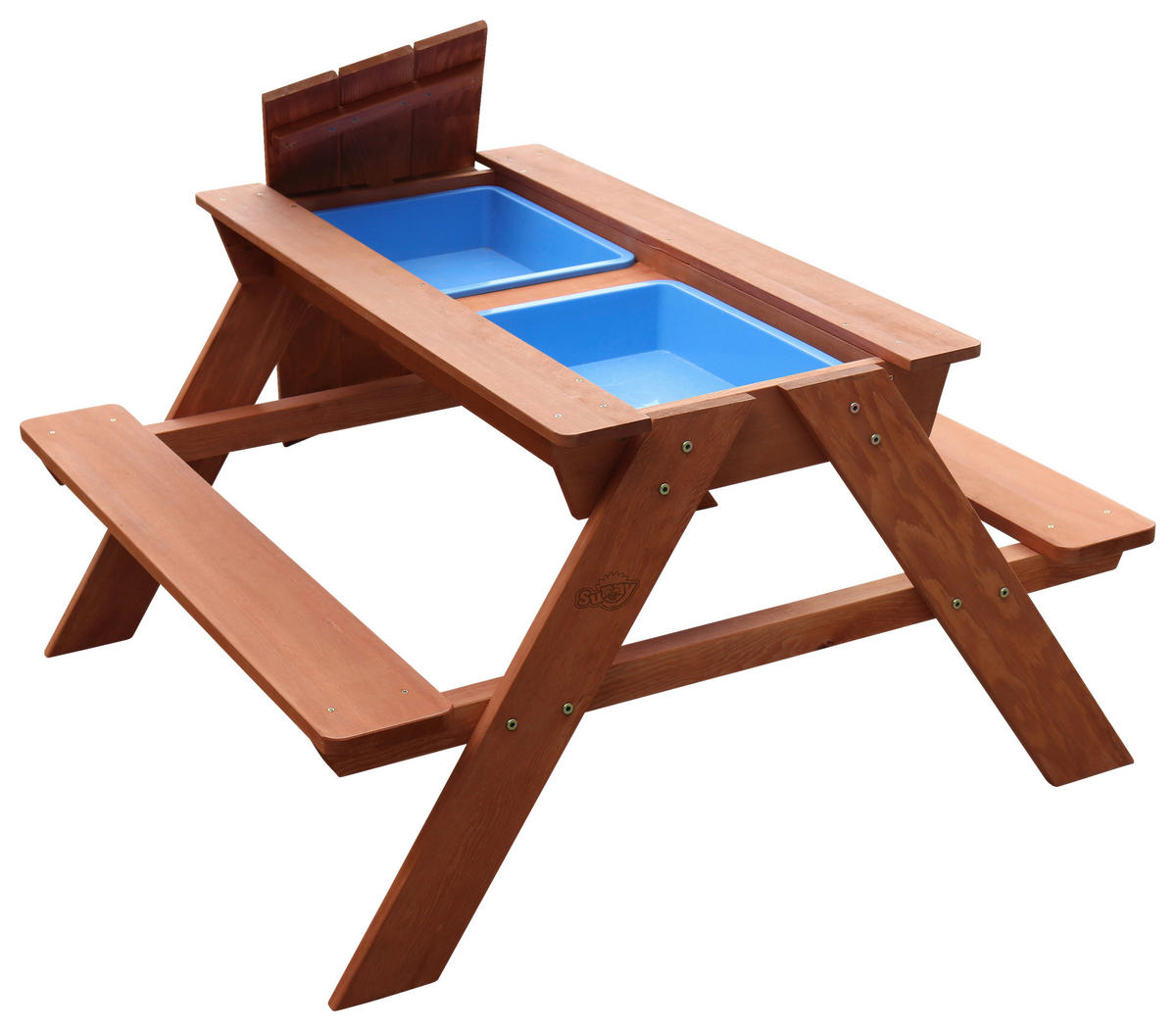 SAND- OCH VATTENBORD - brun, Klassisk, trä/plast (89/50,5/89cm)