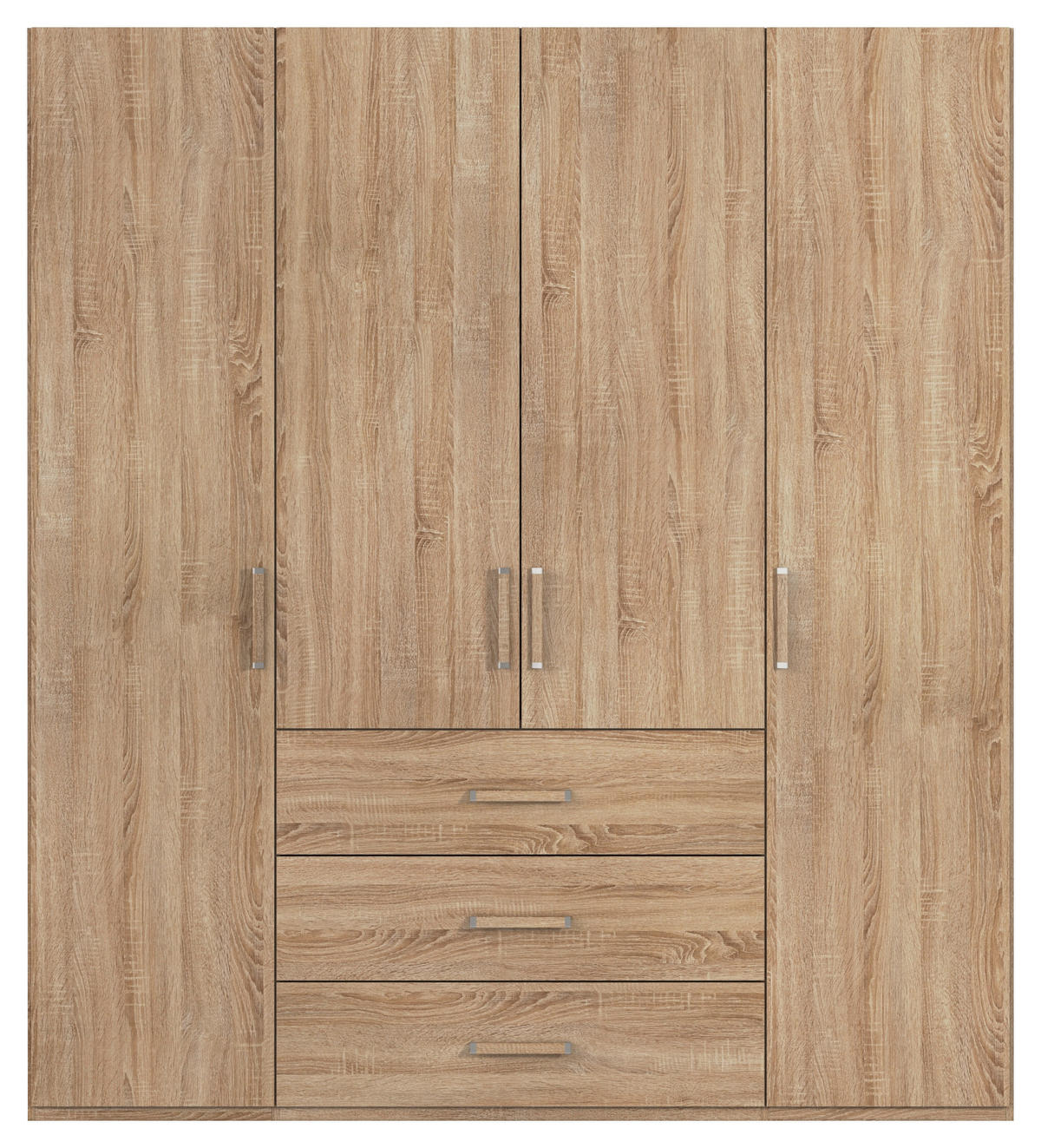 DREHTÜRENSCHRANK 201/223/60 cm 4-türig Sonoma Eiche  - Sonoma Eiche, Design, Holzwerkstoff/Kunststoff (201/223/60cm) - Novel