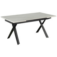 ESSTISCH 160-240/90/76 cm  Metall, Keramik ausziehbar rechteckig Grau, Schwarz, Weiss  - Weiss/Schwarz, Design, Keramik/Metall (160-240/90/76cm) - Stylife